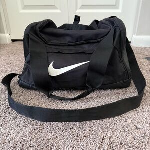 Nike Black Duffel Bag with White Logo